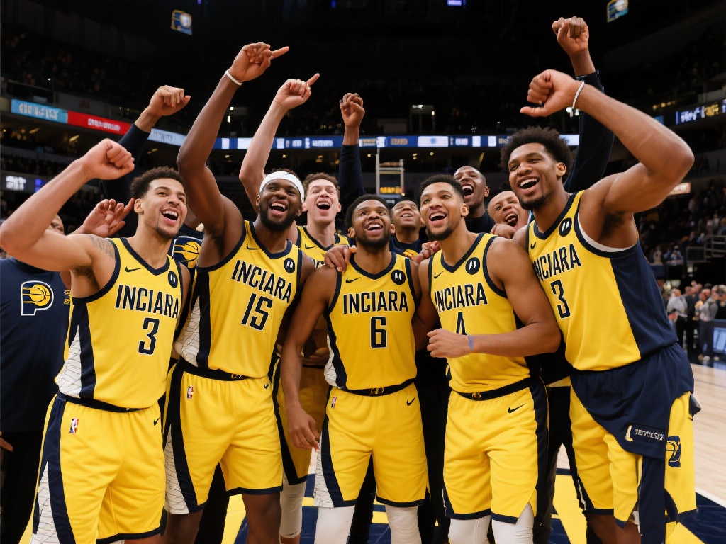 步行者今日六人得分上双,官方晒照庆祝开门红 在昨日的比赛中,步行者队以团队篮球让人眼